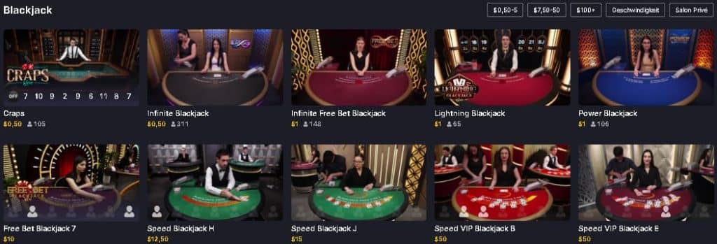 Casino ohne Einschraenkungen Live Casino