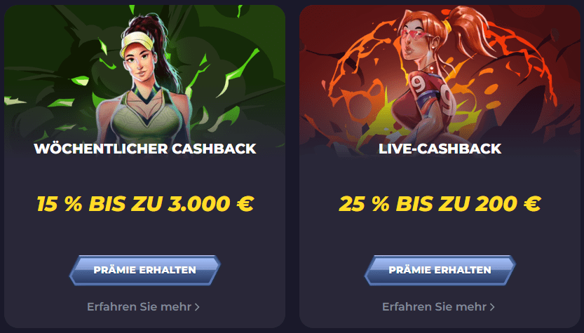 Casino ohne Verifizierung Cashback Bonus